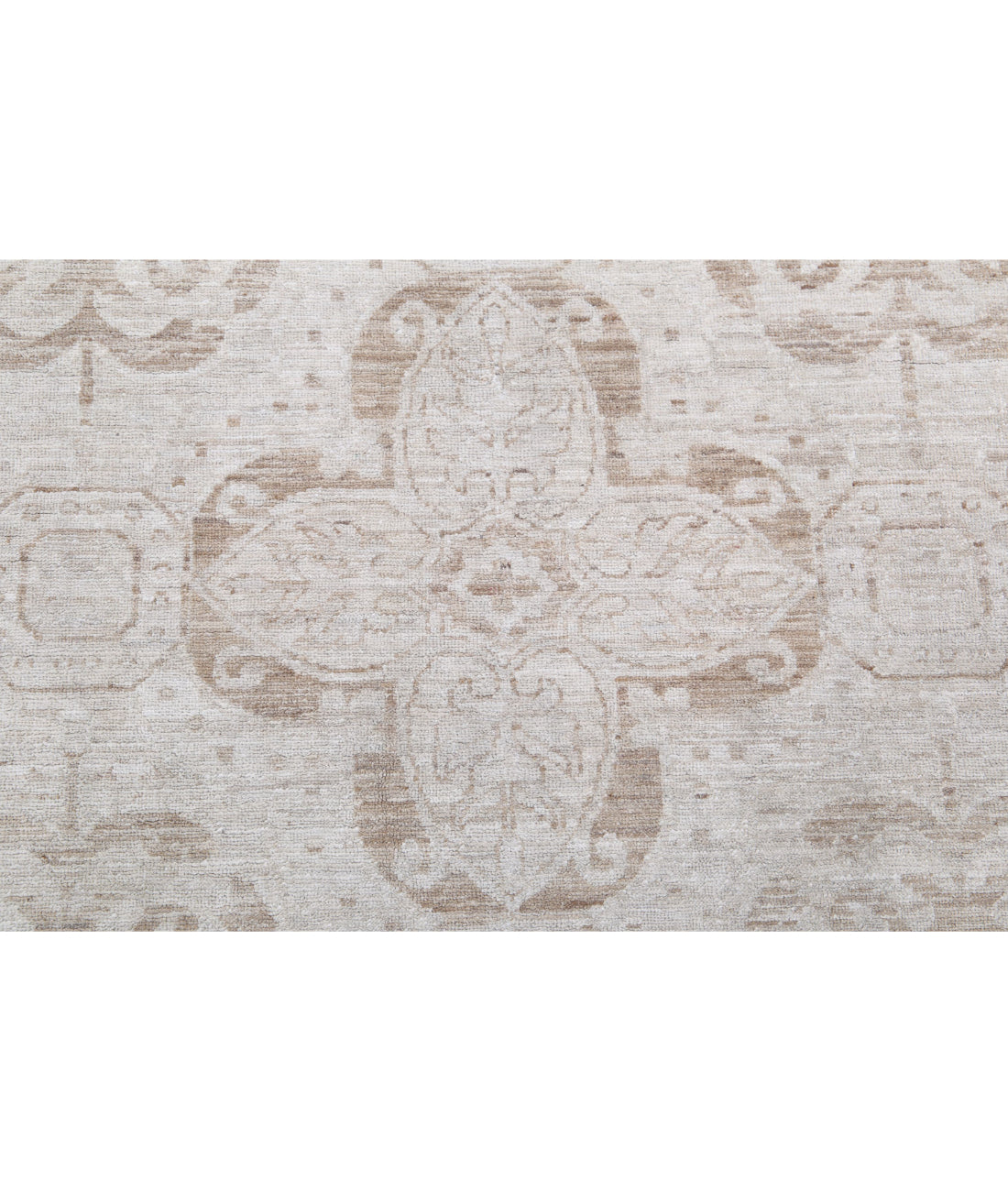 Serenity 12'0'' X 13'11'' Hand-Knotted Wool Rug 12'0'' x 13'11'' (360 X 418) / Taupe / Ivory