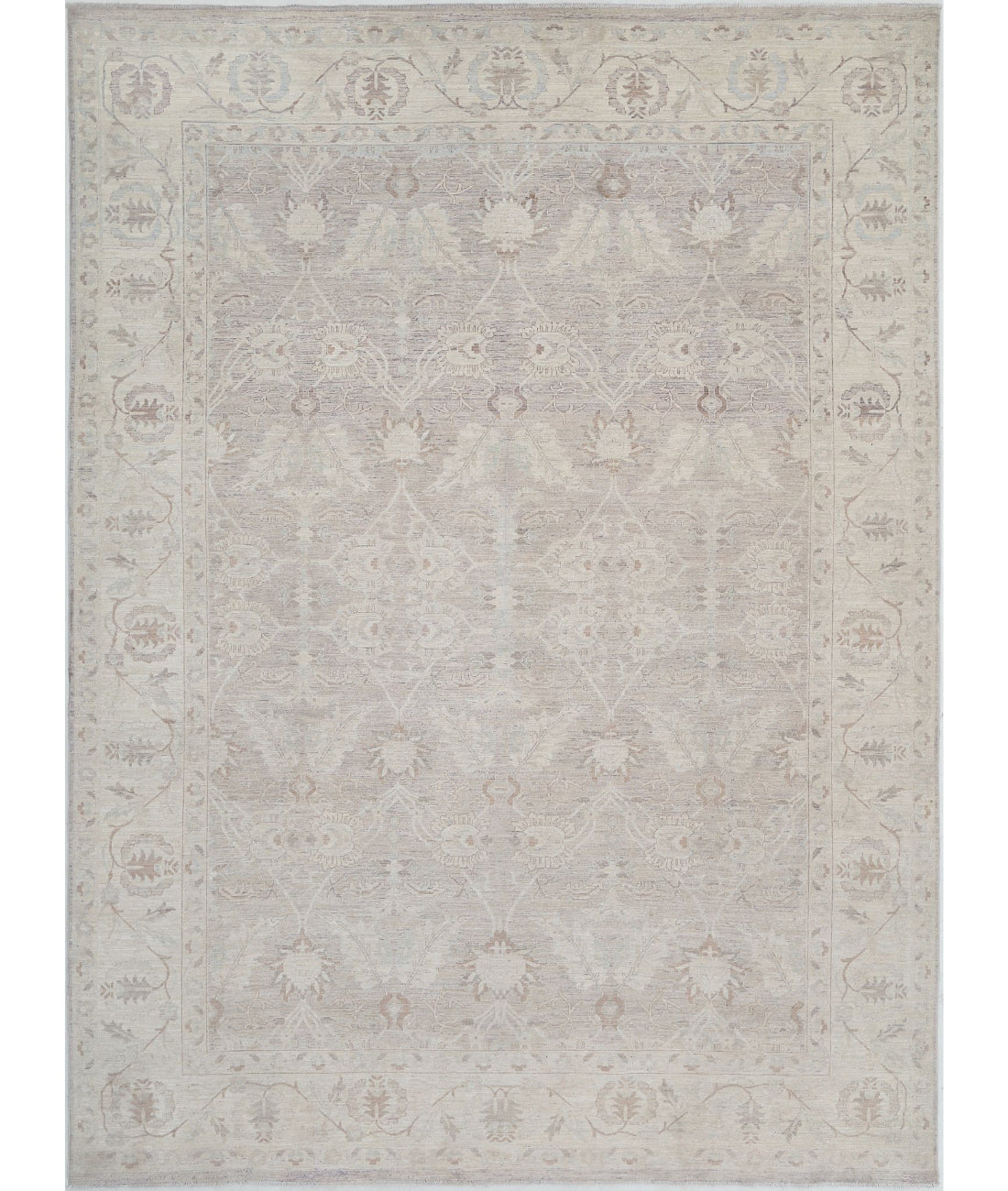 Serenity 8'10'' X 12'1'' Hand-Knotted Wool Rug 8'10'' x 12'1'' (265 X 363) / Grey / Ivory