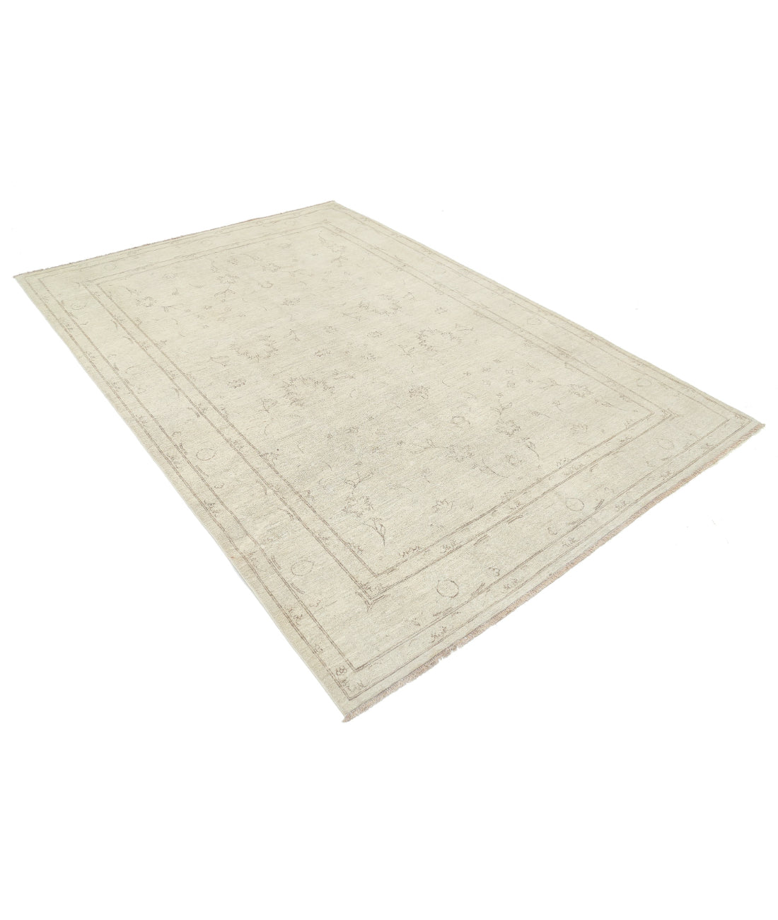 Serenity 5'11'' X 8'7'' Hand-Knotted Wool Rug 5'11'' x 8'7'' (178 X 258) / Ivory / Brown