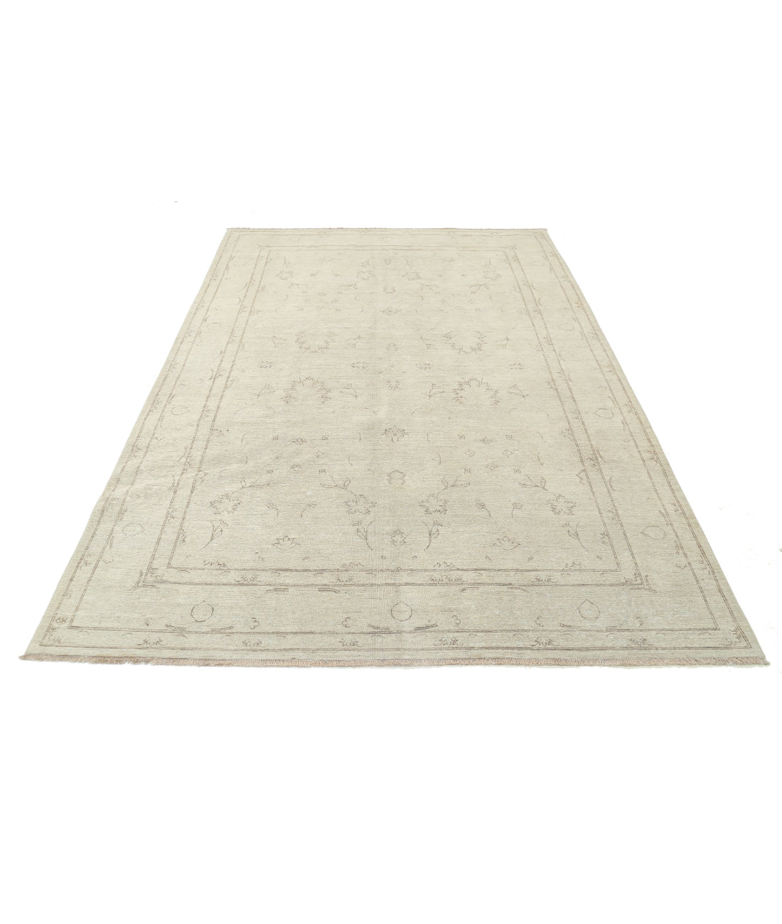 Serenity 5'11'' X 8'7'' Hand-Knotted Wool Rug 5'11'' x 8'7'' (178 X 258) / Ivory / Brown