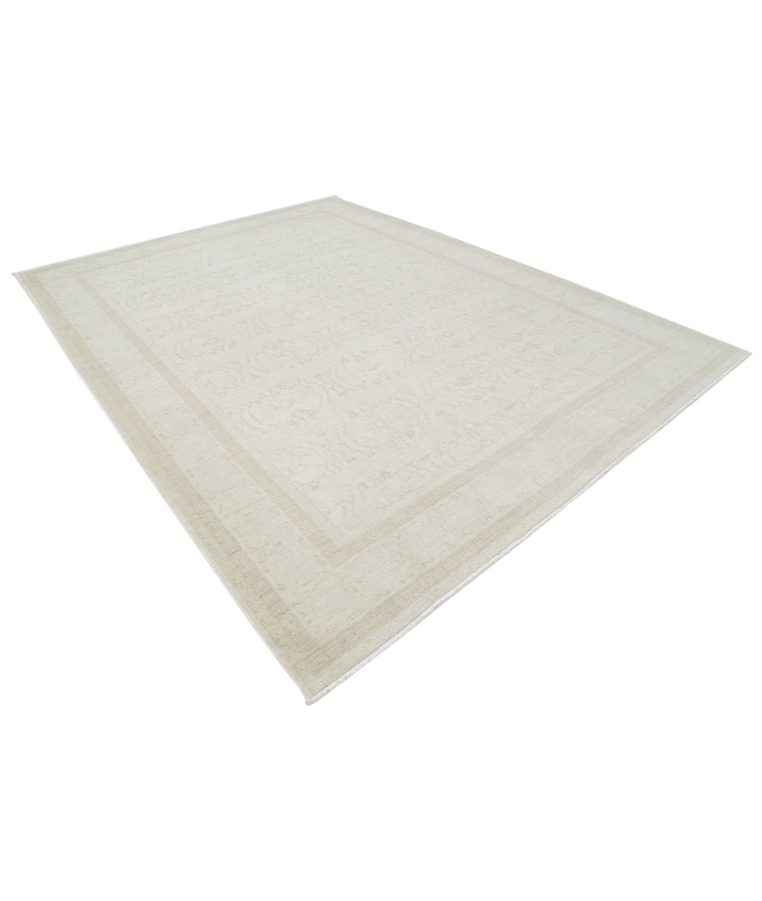 Serenity 8'11'' X 11'9'' Hand-Knotted Wool Rug 8'11'' x 11'9'' (268 X 353) / Ivory / Ivory