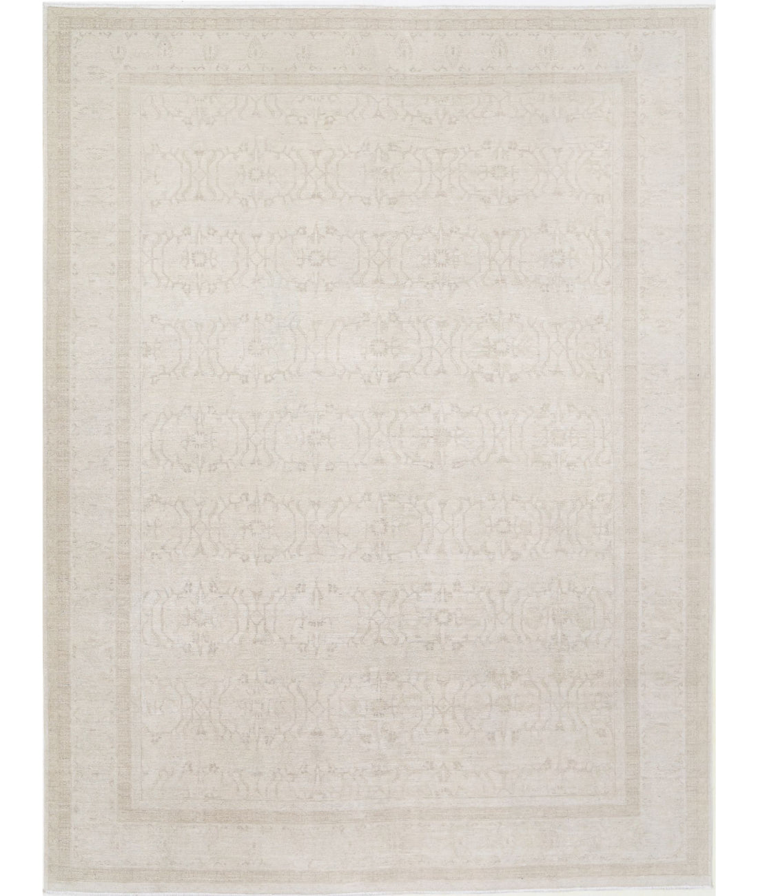 Serenity 8'11'' X 11'9'' Hand-Knotted Wool Rug 8'11'' x 11'9'' (268 X 353) / Ivory / Ivory