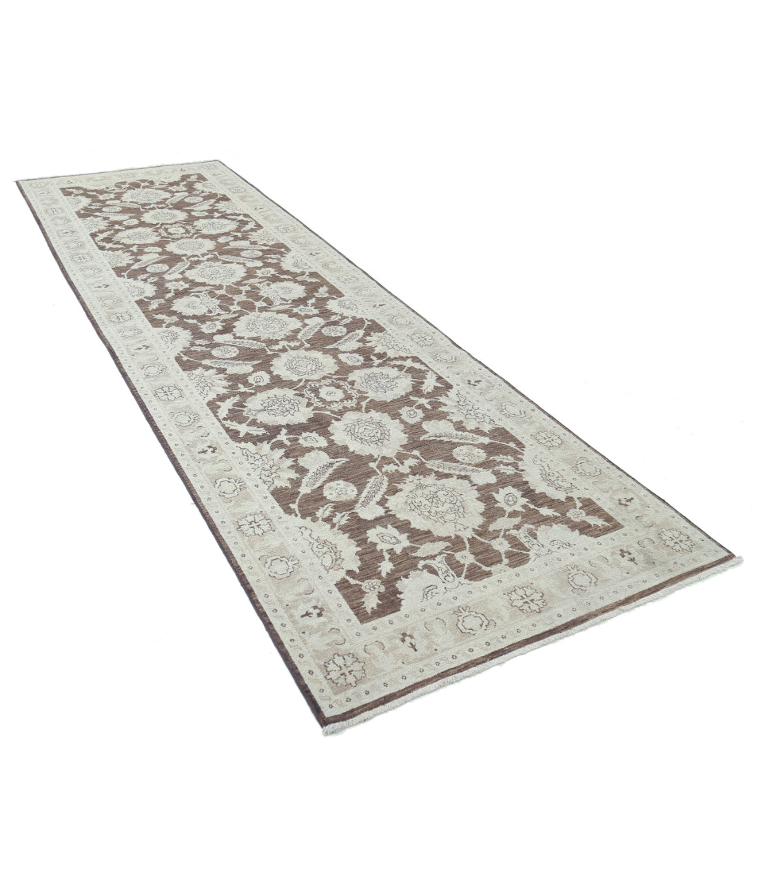 Serenity 3'11'' X 12'5'' Hand-Knotted Wool Rug 3'11'' x 12'5'' (118 X 373) / Brown / Taupe