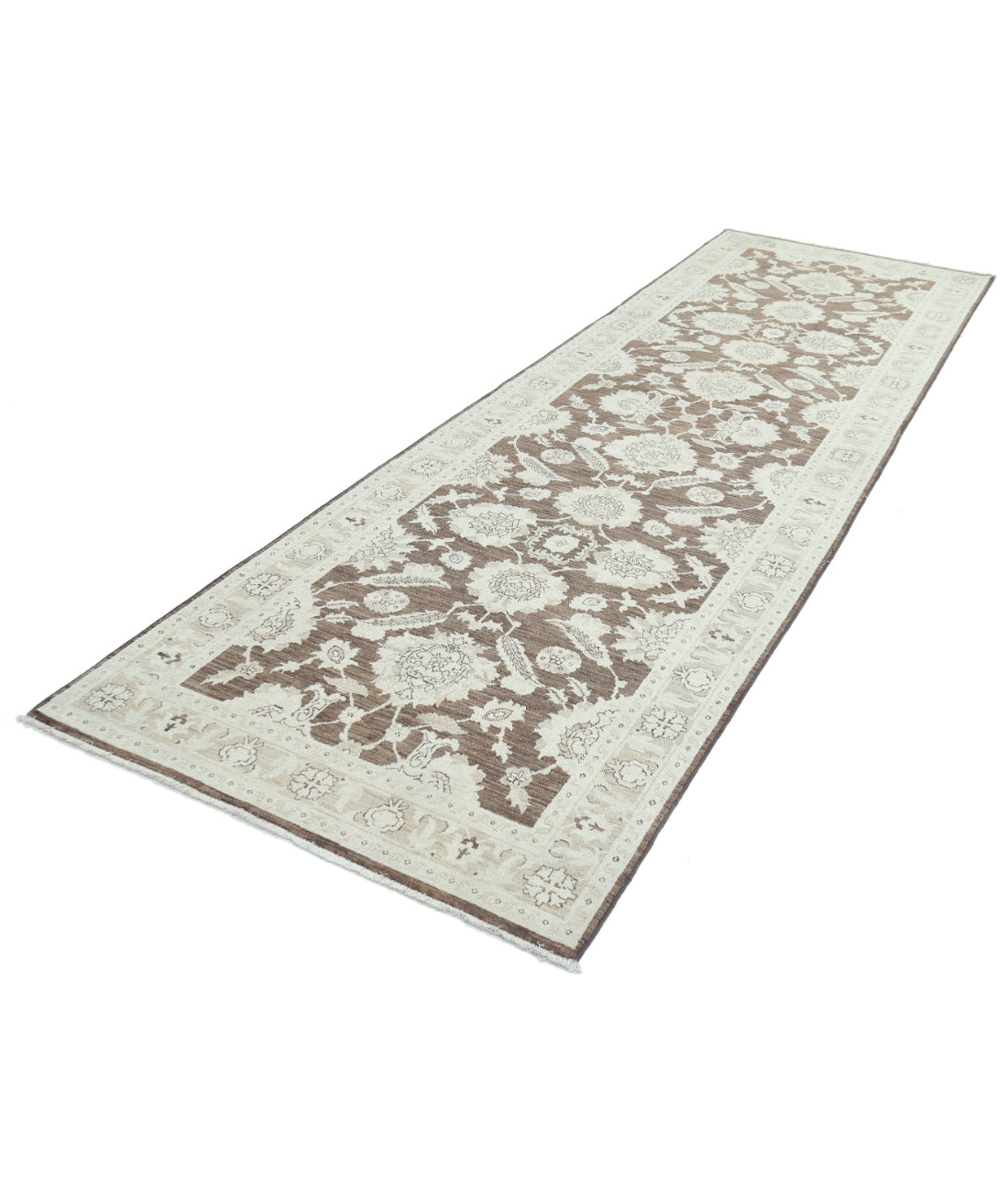 Serenity 3'11'' X 12'5'' Hand-Knotted Wool Rug 3'11'' x 12'5'' (118 X 373) / Brown / Taupe