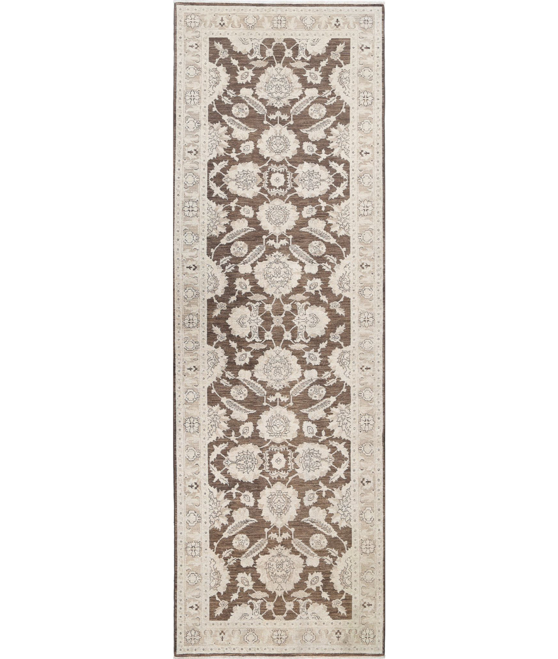 Serenity 3'11'' X 12'5'' Hand-Knotted Wool Rug 3'11'' x 12'5'' (118 X 373) / Brown / Taupe