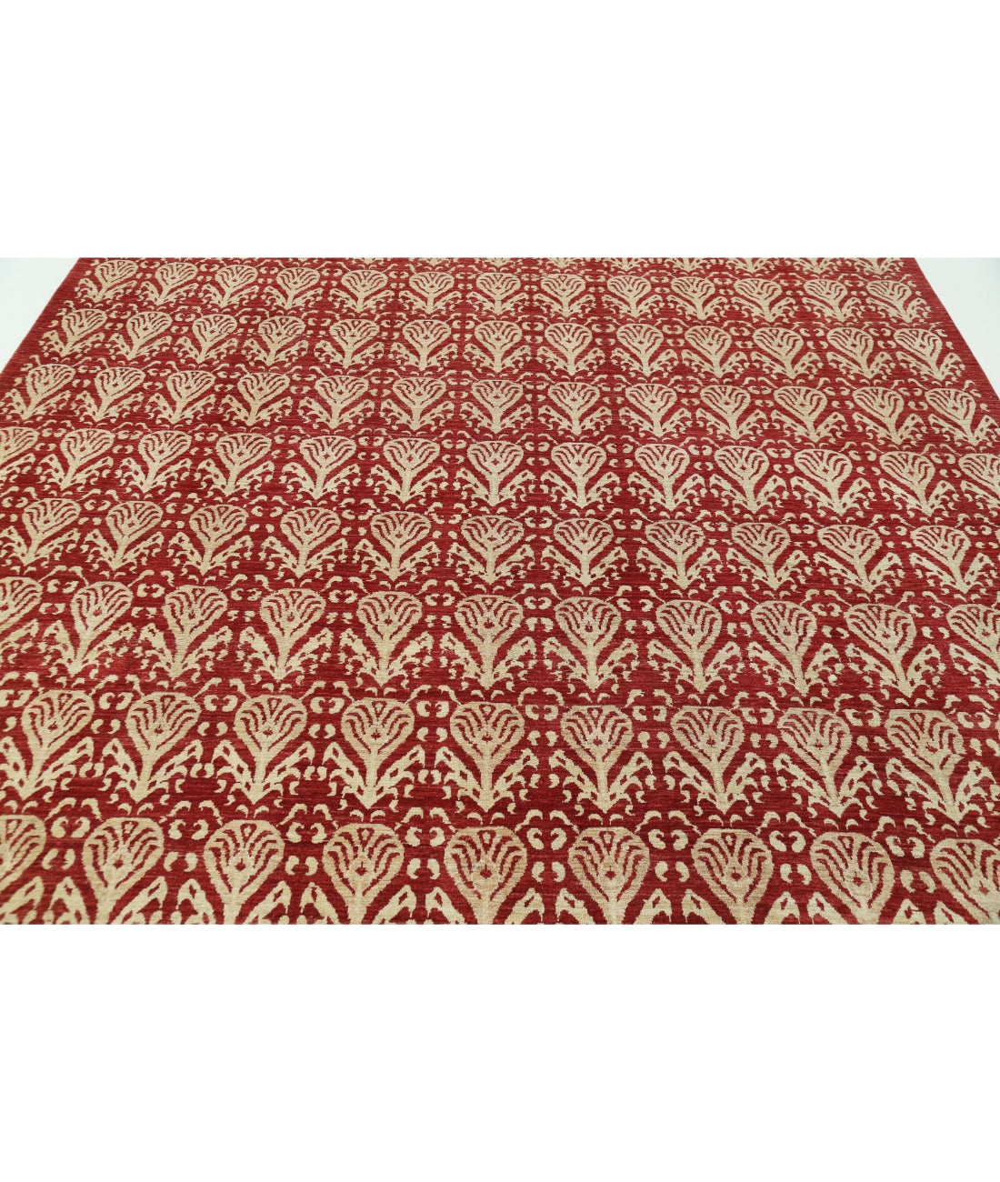 Artemix 8'5'' X 10'9'' Hand-Knotted Wool Rug 8'5'' x 10'9'' (253 X 323) / Red / Ivory