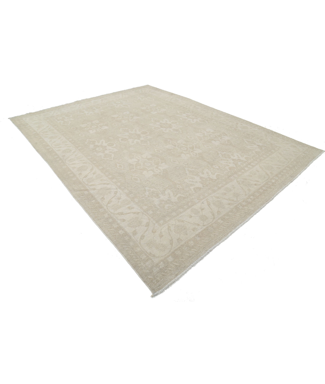 Serenity 8'8'' X 11'4'' Hand-Knotted Wool Rug 8'8'' x 11'4'' (260 X 340) / Silver / Ivory