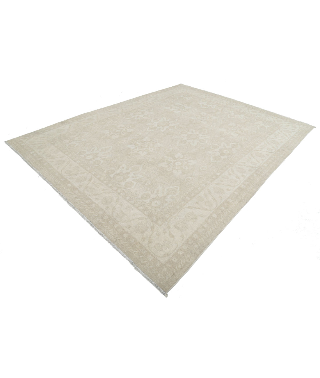 Serenity 8'8'' X 11'4'' Hand-Knotted Wool Rug 8'8'' x 11'4'' (260 X 340) / Silver / Ivory