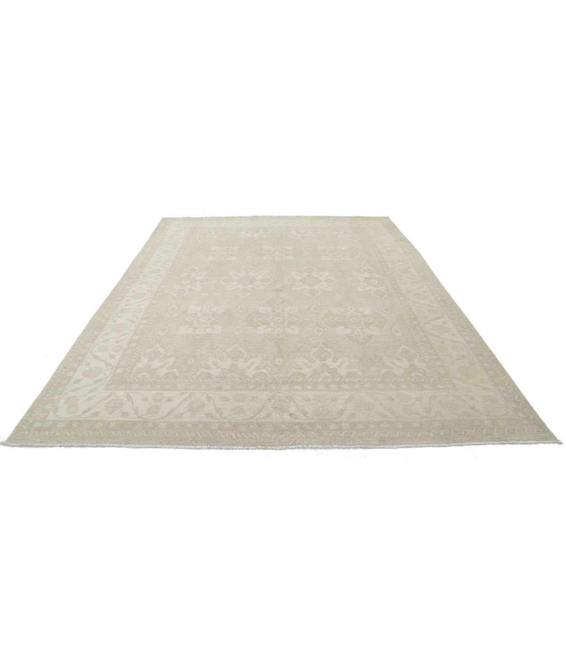 Serenity 8'8'' X 11'4'' Hand-Knotted Wool Rug 8'8'' x 11'4'' (260 X 340) / Silver / Ivory