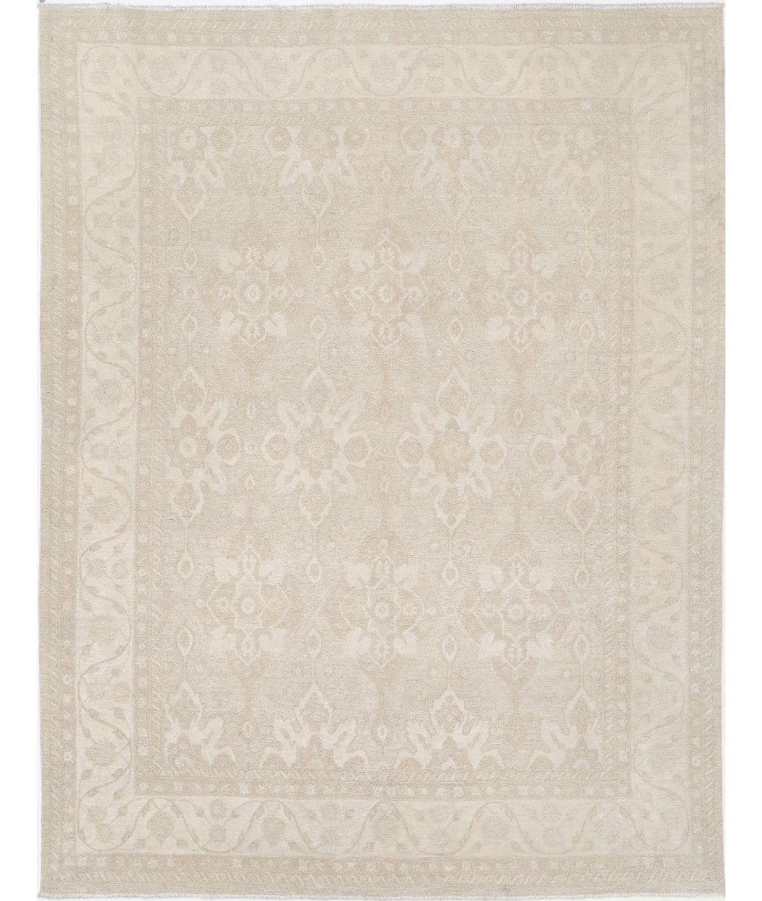 Serenity 8'8'' X 11'4'' Hand-Knotted Wool Rug 8'8'' x 11'4'' (260 X 340) / Silver / Ivory