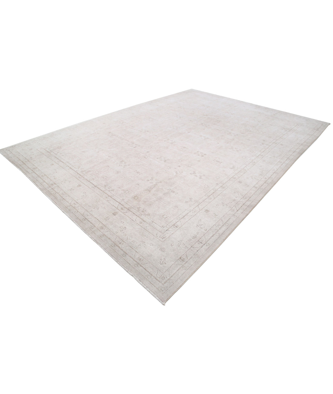 Serenity 9'8'' X 13'9'' Hand-Knotted Wool Rug 9'8'' x 13'9'' (290 X 413) / Ivory / Ivory