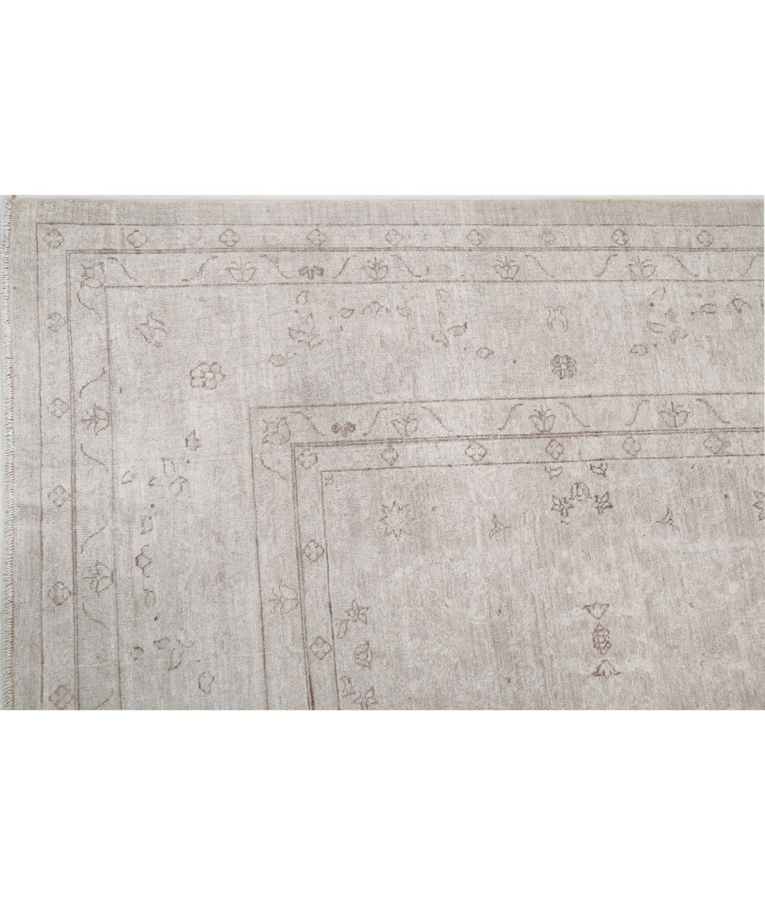 Serenity 9'8'' X 13'9'' Hand-Knotted Wool Rug 9'8'' x 13'9'' (290 X 413) / Ivory / Ivory