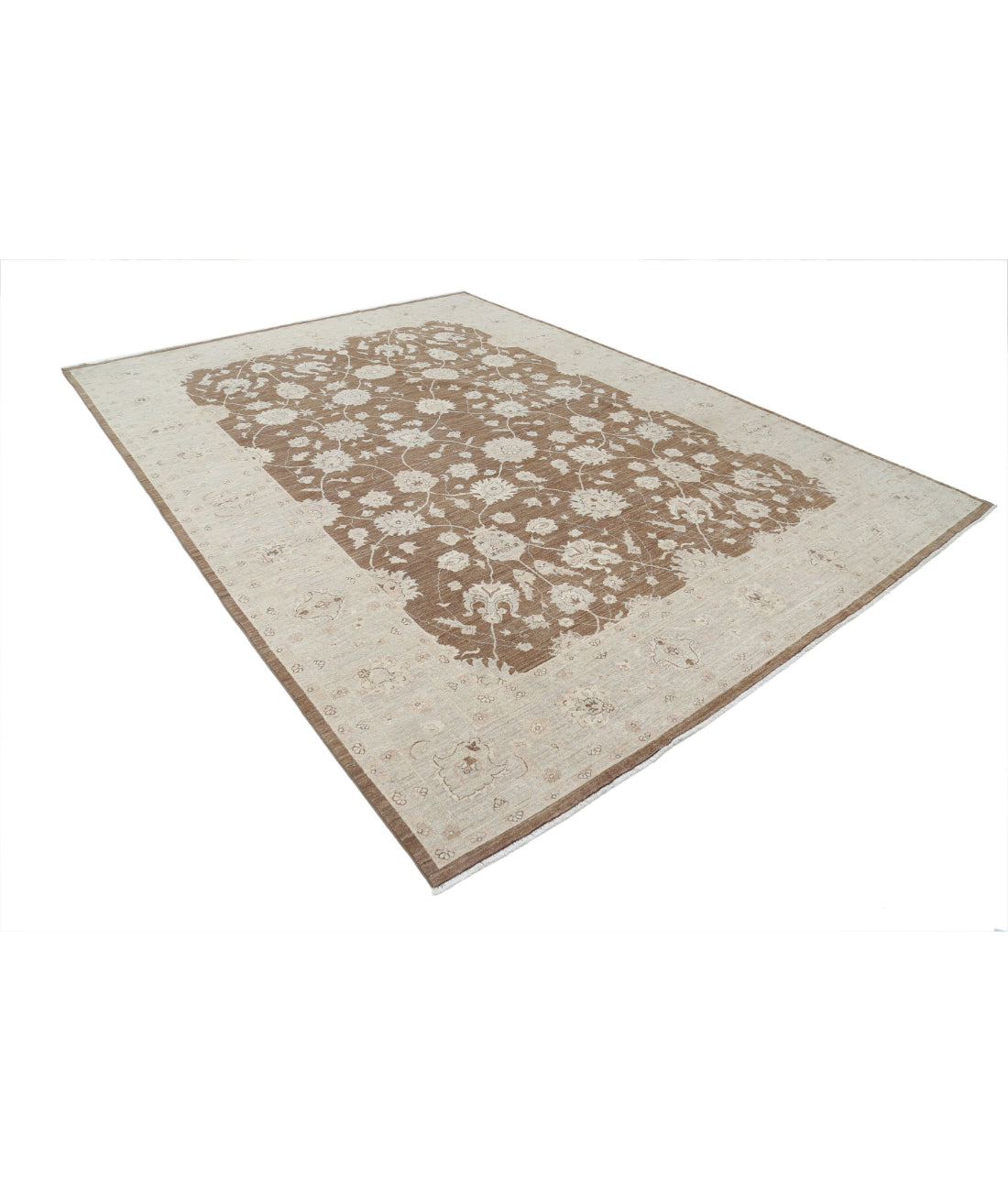 Serenity 8'8'' X 11'9'' Hand-Knotted Wool Rug 8'8'' x 11'9'' (260 X 353) / Brown / Grey