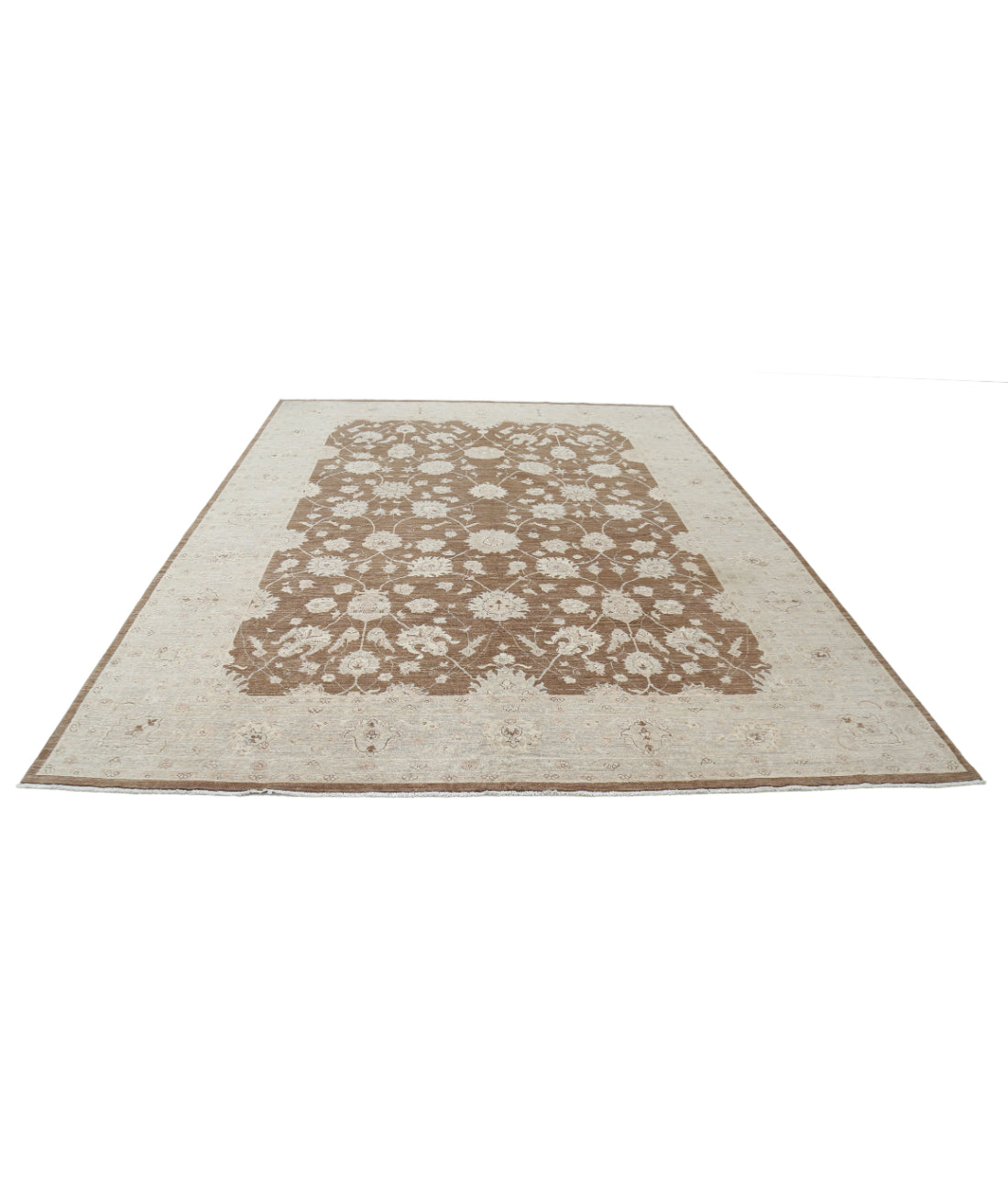 Serenity 8'8'' X 11'9'' Hand-Knotted Wool Rug 8'8'' x 11'9'' (260 X 353) / Brown / Grey