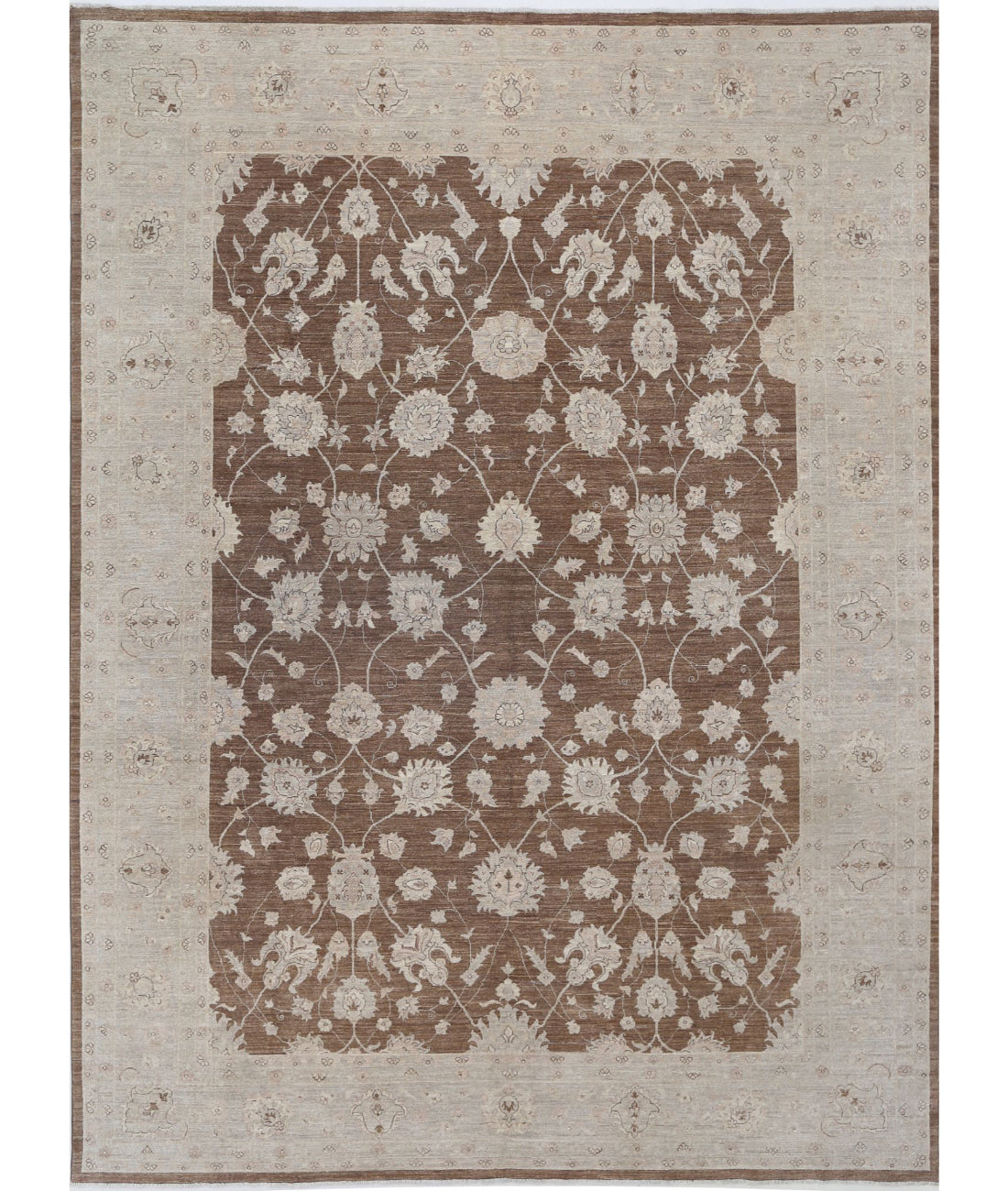 Serenity 8'8'' X 11'9'' Hand-Knotted Wool Rug 8'8'' x 11'9'' (260 X 353) / Brown / Grey