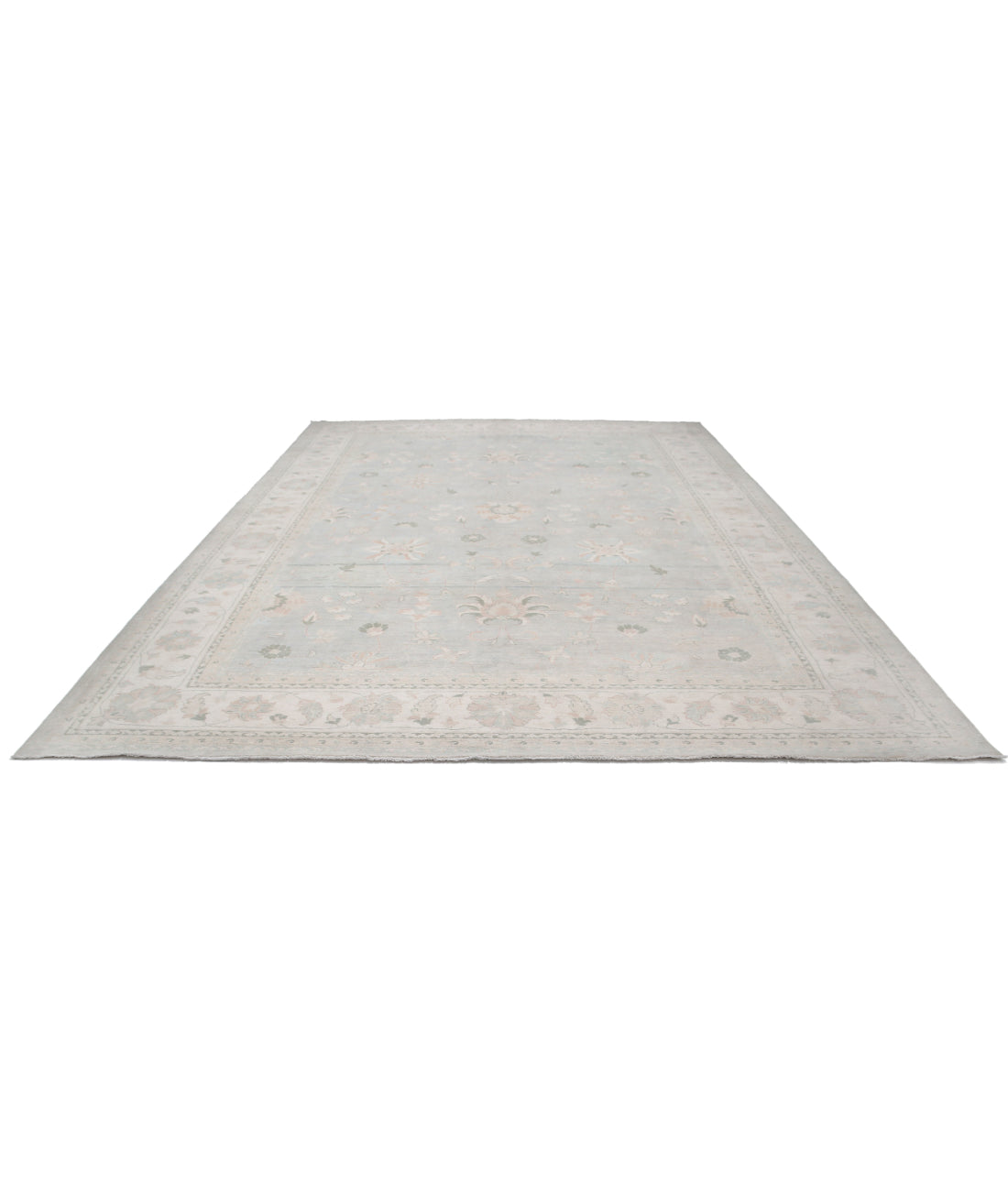 Serenity 10'8'' X 14'4'' Hand-Knotted Wool Rug 10'8'' x 14'4'' (320 X 430) / Blue / Ivory