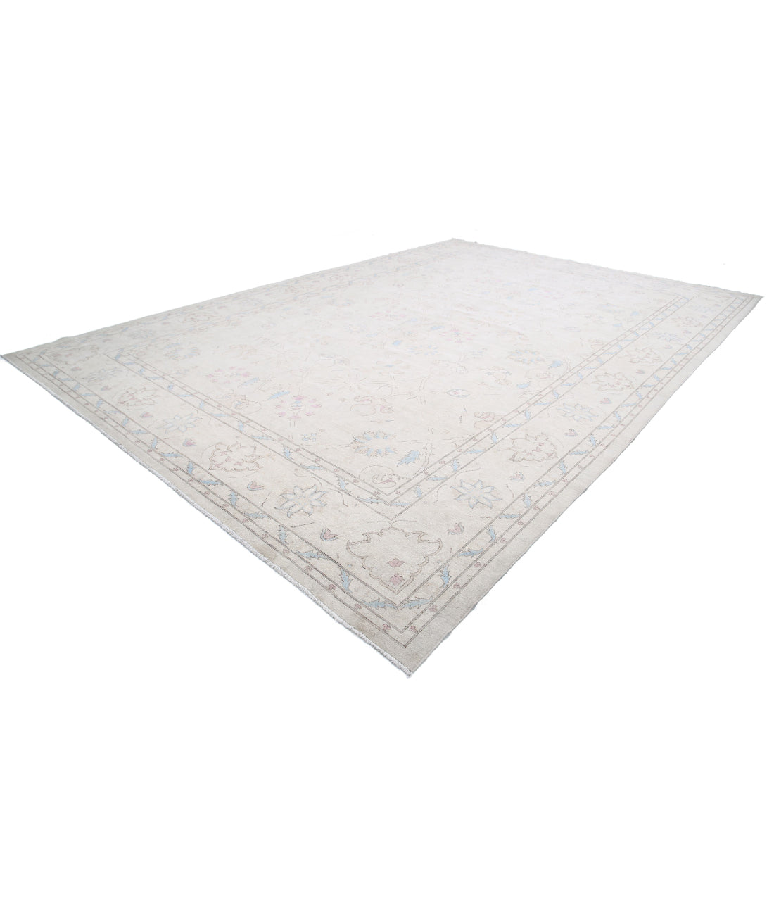 Serenity 12'8'' X 18'5'' Hand-Knotted Wool Rug 12'8'' x 18'5'' (380 X 553) / Ivory / Ivory