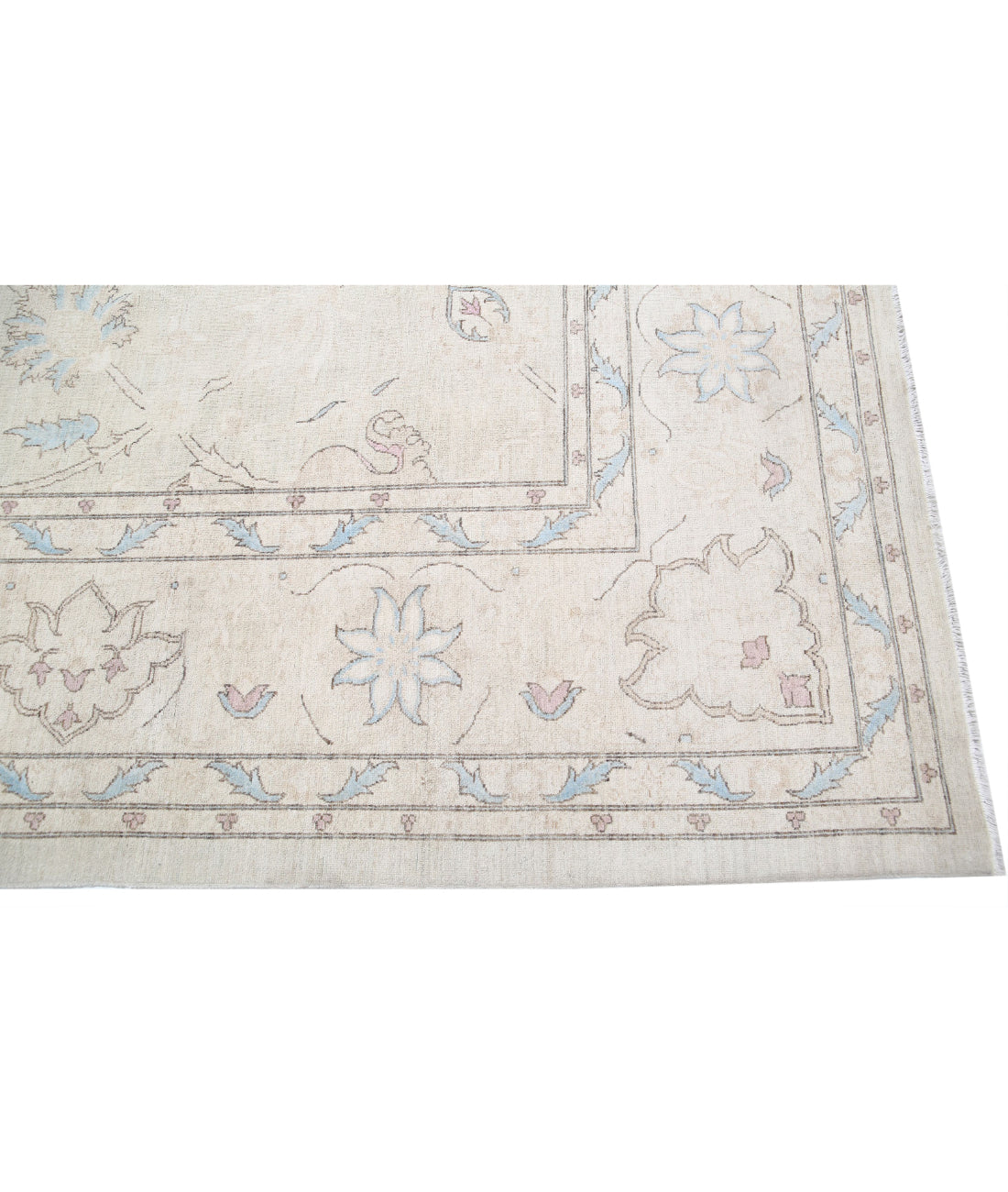 Serenity 12'8'' X 18'5'' Hand-Knotted Wool Rug 12'8'' x 18'5'' (380 X 553) / Ivory / Ivory