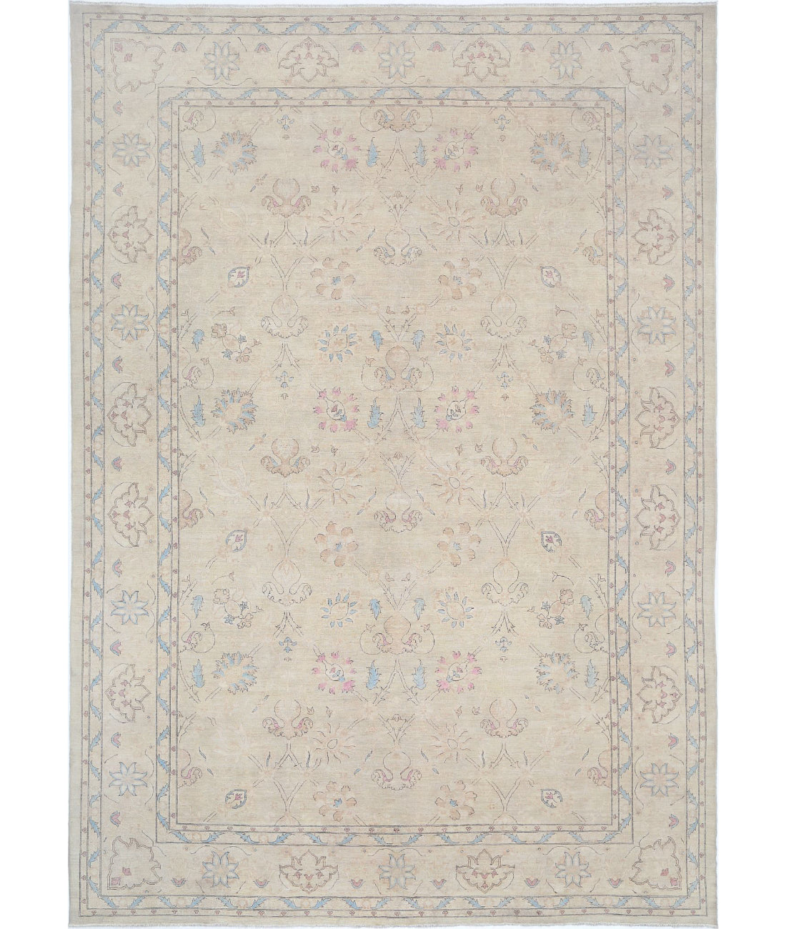 Serenity 12'8'' X 18'5'' Hand-Knotted Wool Rug 12'8'' x 18'5'' (380 X 553) / Ivory / Ivory