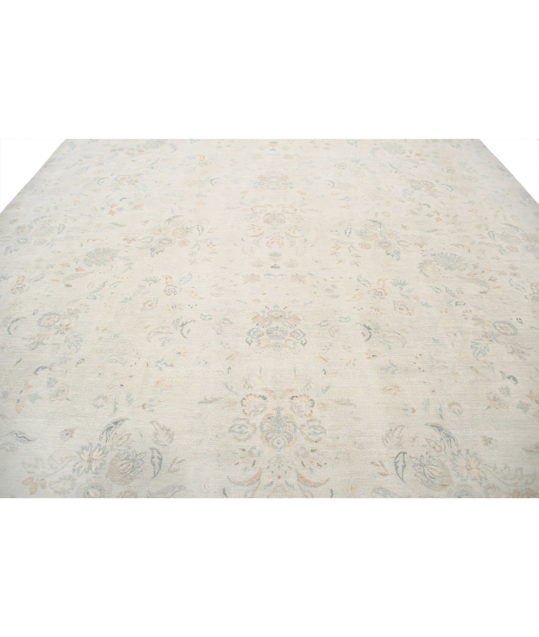 Artemix 11'10'' X 14'5'' Hand-Knotted Wool-Silk Rug 11'10'' x 14'5'' (355 X 433) / Ivory / Grey