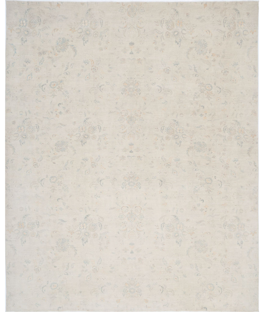 Artemix 11'10'' X 14'5'' Hand-Knotted Wool-Silk Rug 11'10'' x 14'5'' (355 X 433) / Ivory / Grey