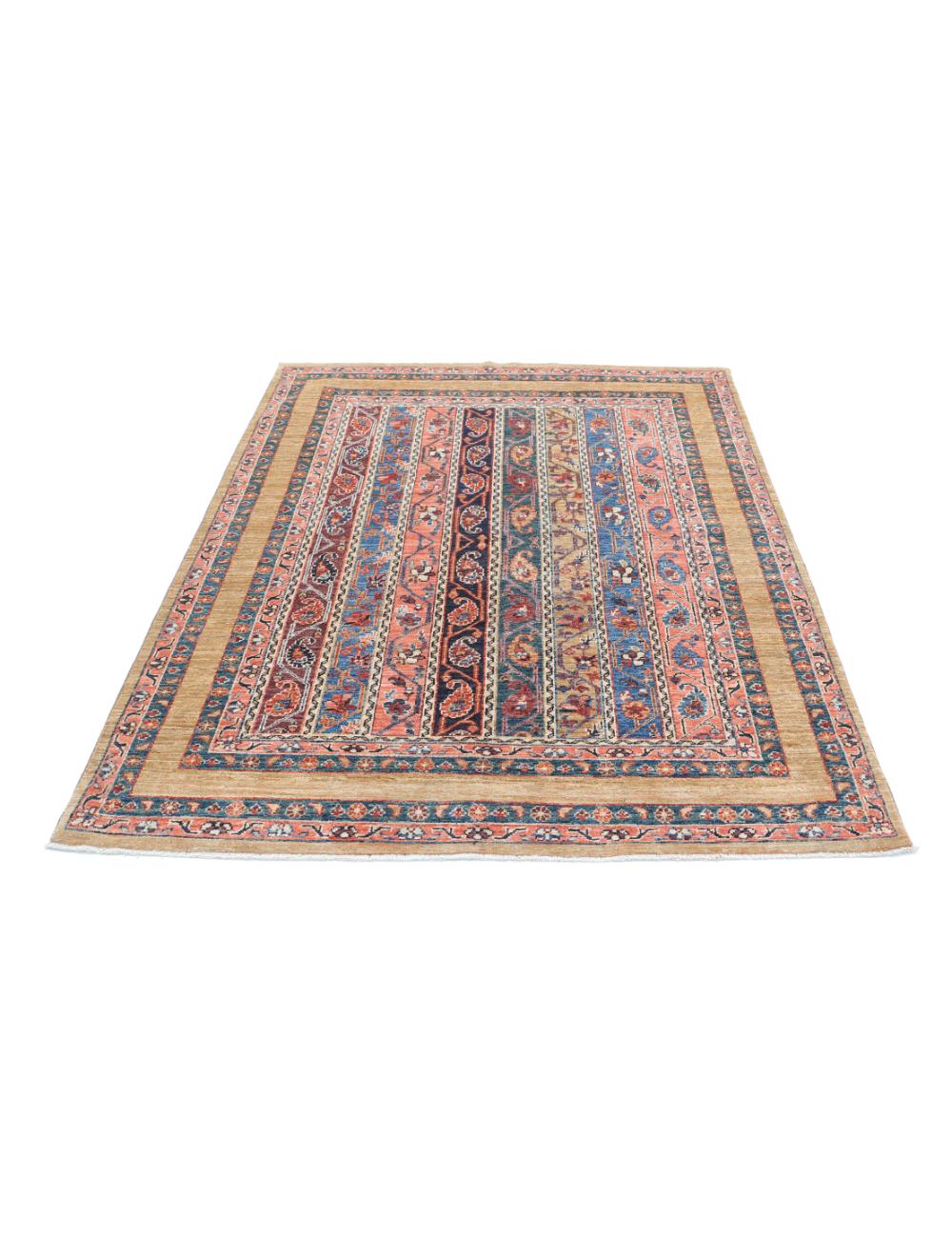 Shaal 4' 11" X 6' 6" Hand-Knotted Wool Rug 4' 11" X 6' 6" (150 X 198) / Multi / Multi