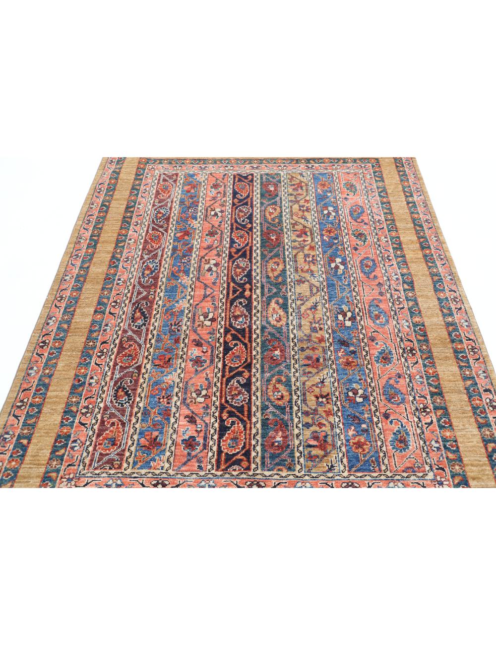 Shaal 4' 11" X 6' 6" Hand-Knotted Wool Rug 4' 11" X 6' 6" (150 X 198) / Multi / Multi