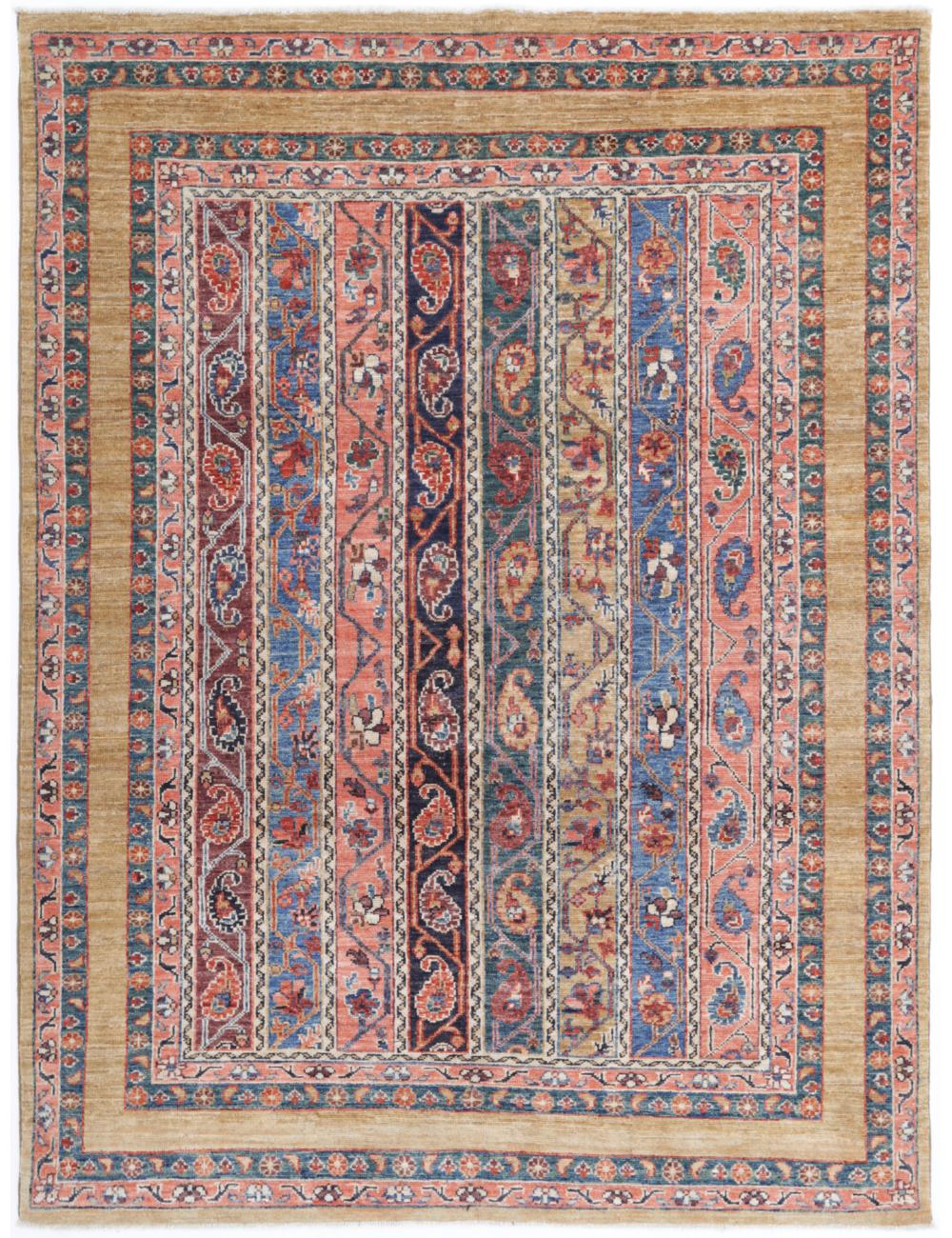 Shaal 4' 11" X 6' 6" Hand-Knotted Wool Rug 4' 11" X 6' 6" (150 X 198) / Multi / Multi