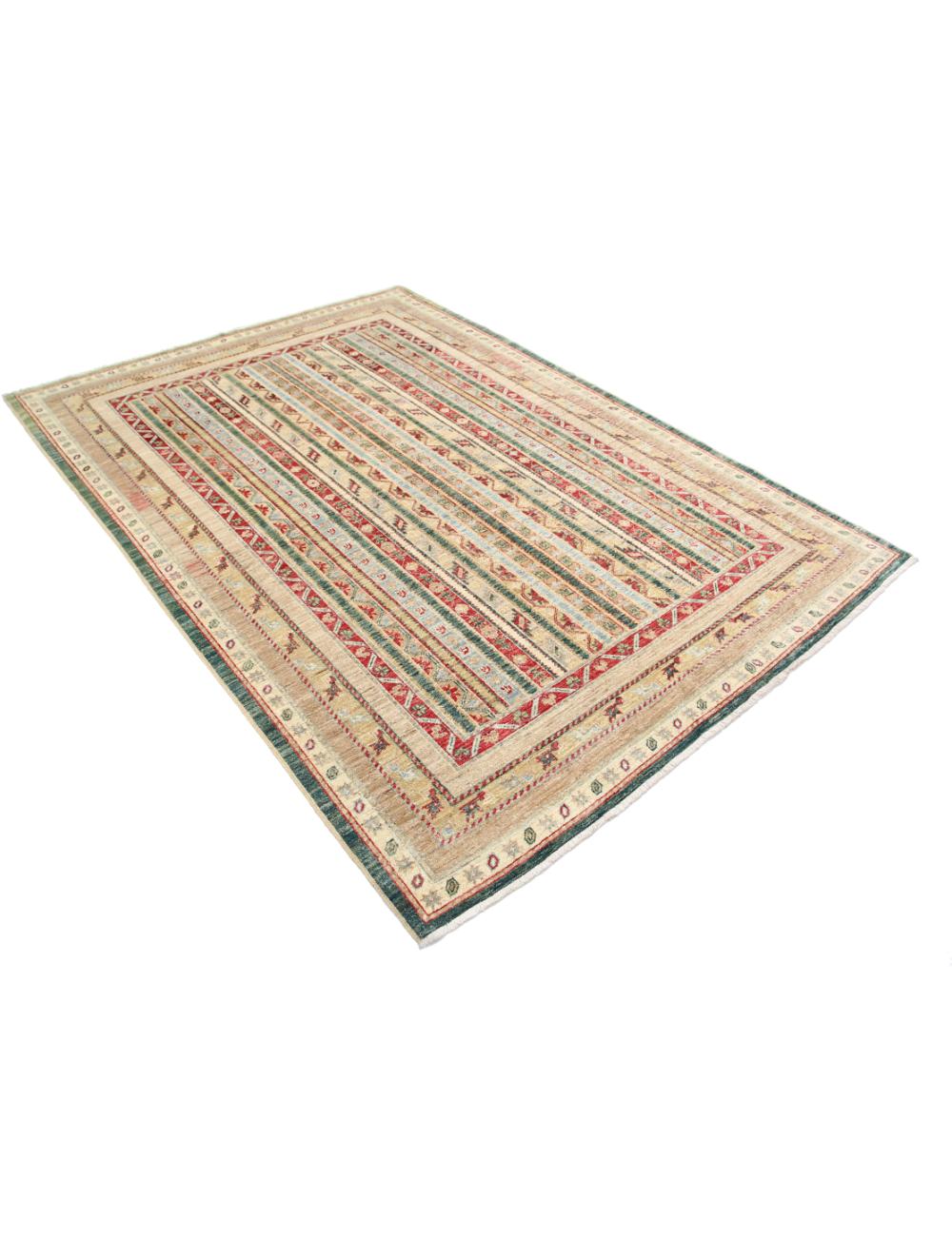 Shaal 5' 8" X 7' 11" Hand-Knotted Wool Rug 5' 8" X 7' 11" (173 X 241) / Multi / Multi