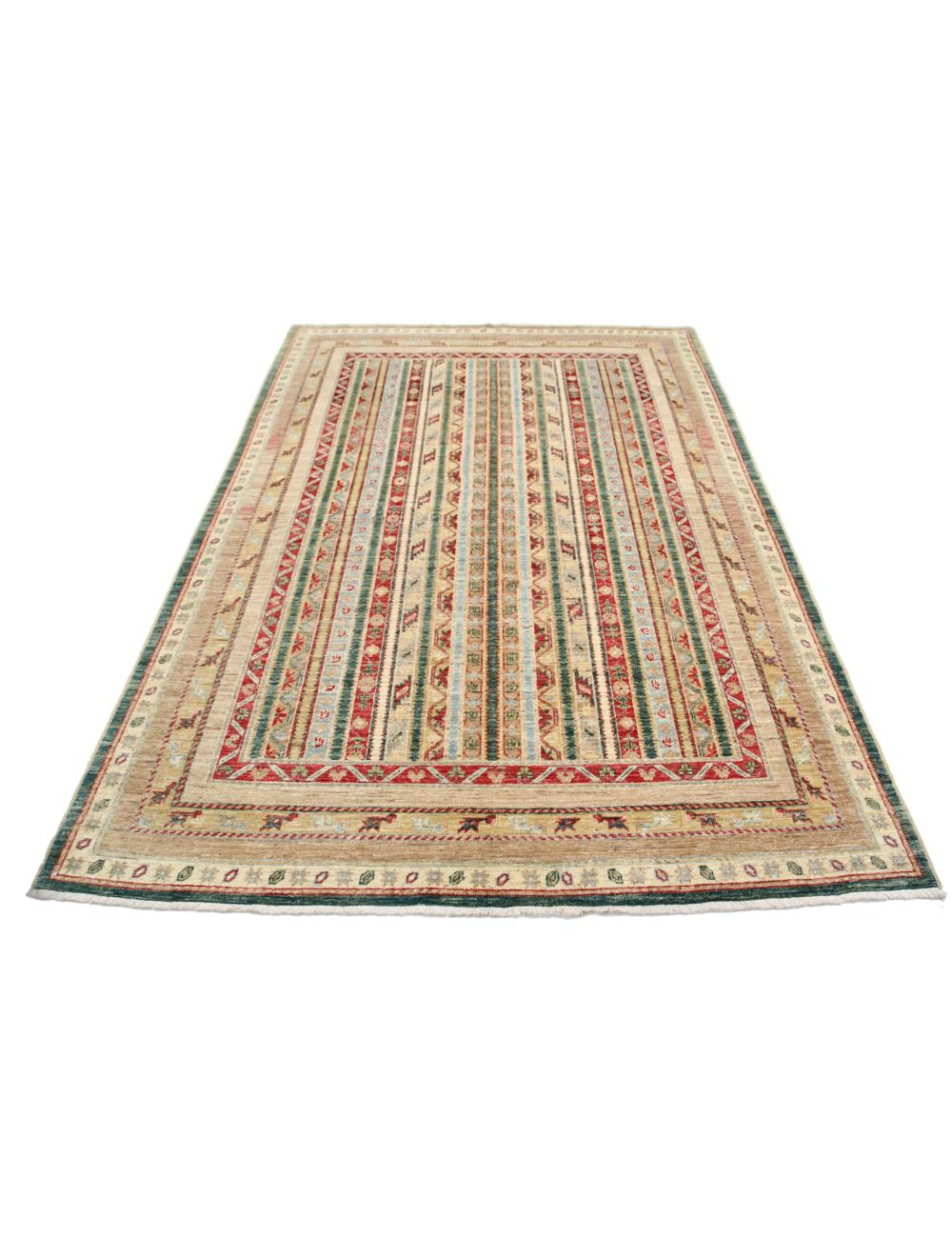 Shaal 5' 8" X 7' 11" Hand-Knotted Wool Rug 5' 8" X 7' 11" (173 X 241) / Multi / Multi