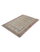 Shaal 4' 2" X 5' 9" Hand-Knotted Wool Rug 4' 2" X 5' 9" (127 X 175) / Ivory / Red