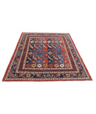 Shaal 5'0'' X 6'3'' Hand-Knotted Wool Rug 5'0'' x 6'3'' (150 X 188) / Red / Blue