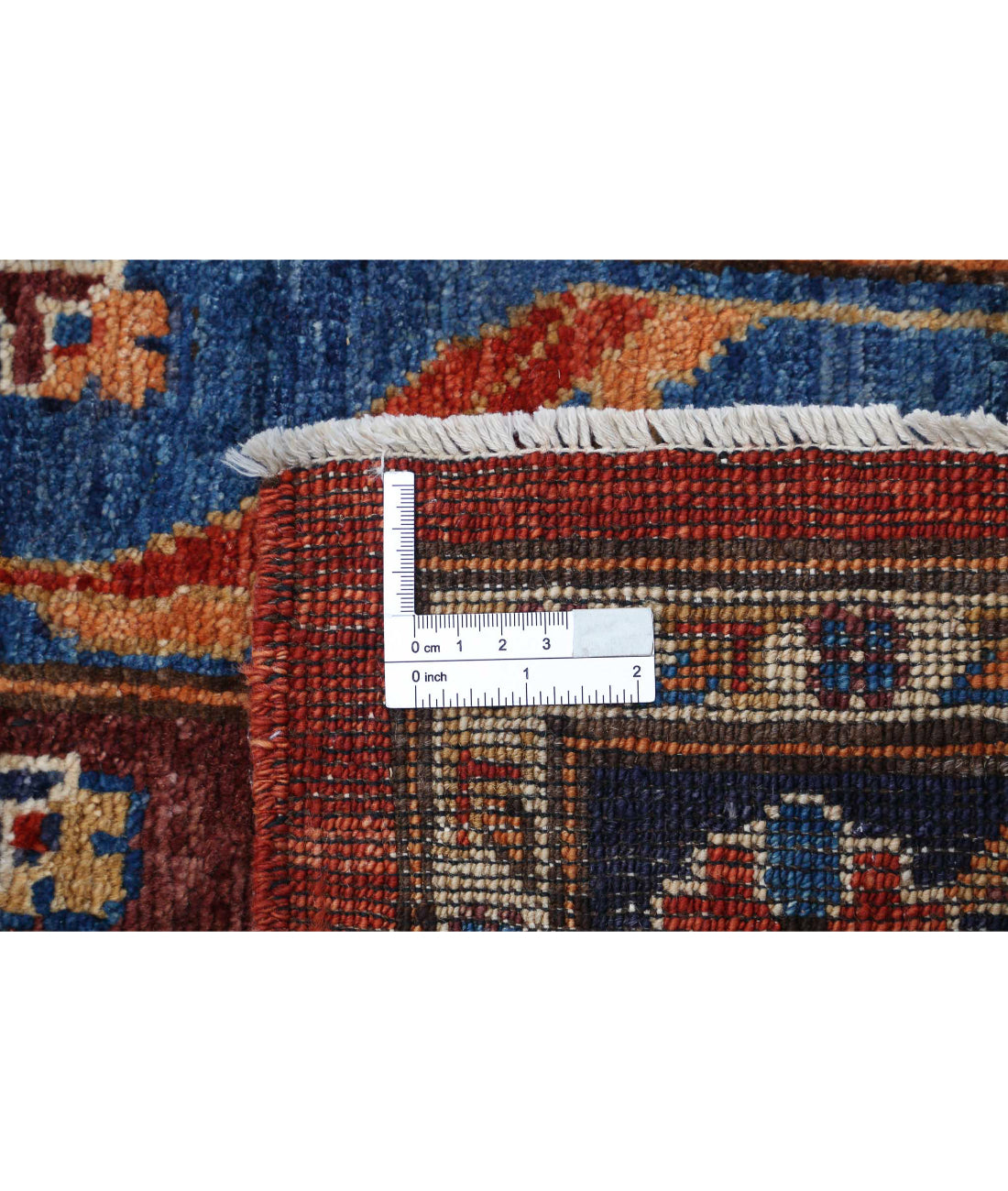 Shaal 5'0'' X 6'3'' Hand-Knotted Wool Rug 5'0'' x 6'3'' (150 X 188) / Red / Blue