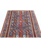 Shaal 5'0'' X 6'7'' Hand-Knotted Wool Rug 5'0'' x 6'7'' (150 X 198) / Red / Brown