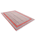 Shaal 6'8'' X 9'8'' Hand-Knotted Wool Rug 6'8'' x 9'8'' (200 X 290) / Red / Multi