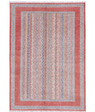 Shaal 6'8'' X 9'8'' Hand-Knotted Wool Rug 6'8'' x 9'8'' (200 X 290) / Red / Multi