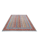 Shaal 6'7'' X 9'9'' Hand-Knotted Wool Rug 6'7'' x 9'9'' (198 X 293) / Red / Multi