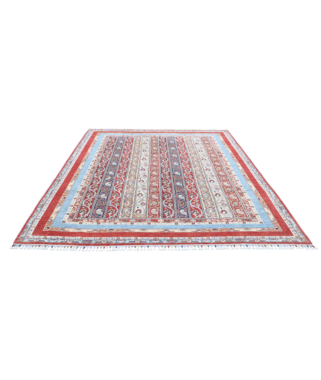 Shaal 7'8'' X 9'9'' Hand-Knotted Wool Rug 7'8'' x 9'9'' (230 X 293) / Red / Multi