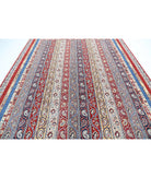 Shaal 9'0'' X 11'8'' Hand-Knotted Wool Rug 9'0'' x 11'8'' (270 X 350) / Red / Blue