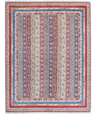 Shaal 9'0'' X 11'8'' Hand-Knotted Wool Rug 9'0'' x 11'8'' (270 X 350) / Red / Blue