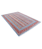 Shaal 6'7'' X 9'6'' Hand-Knotted Wool Rug 6'7'' x 9'6'' (198 X 285) / Blue / Multi