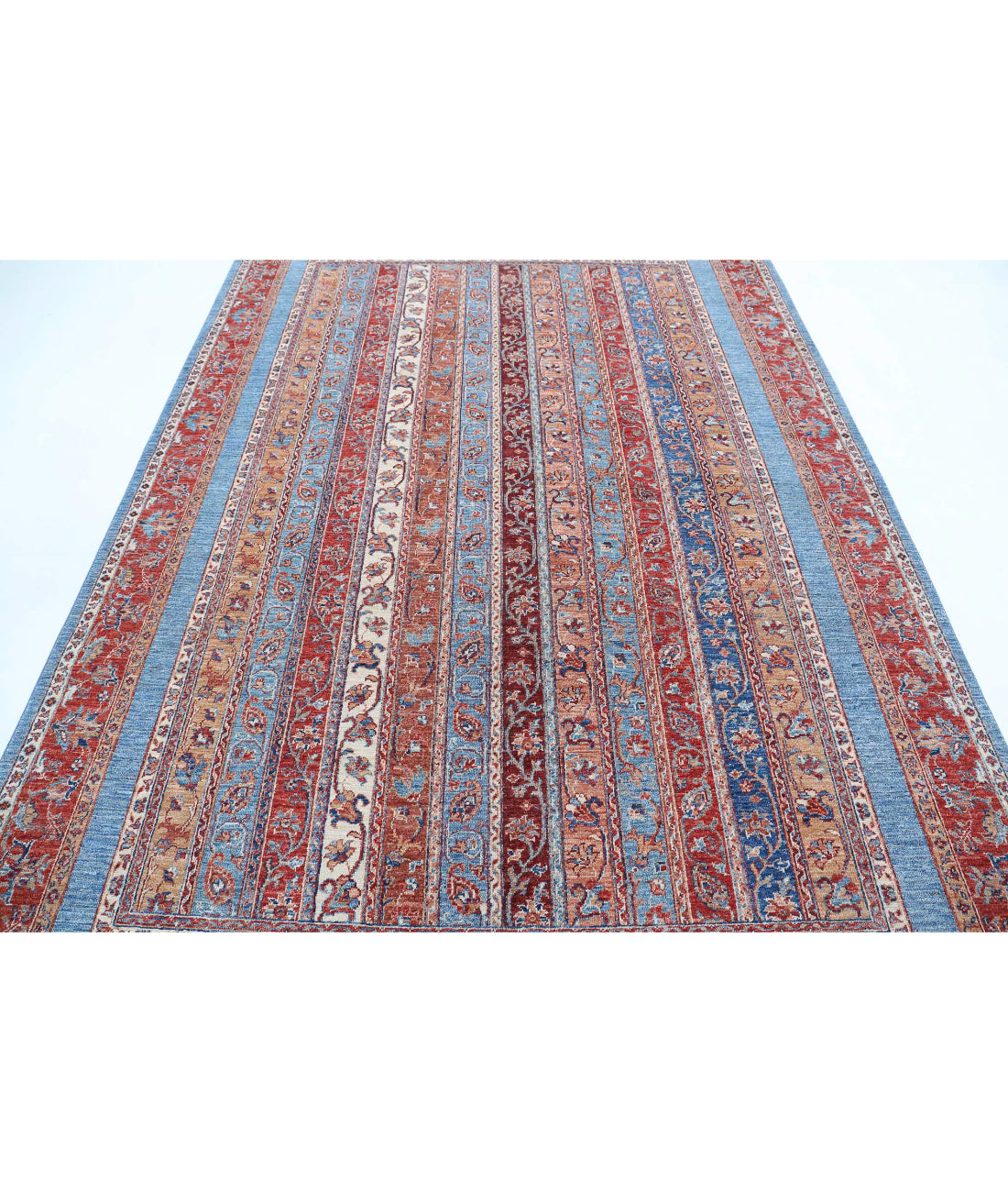 Shaal 6'7'' X 9'6'' Hand-Knotted Wool Rug 6'7'' x 9'6'' (198 X 285) / Blue / Multi