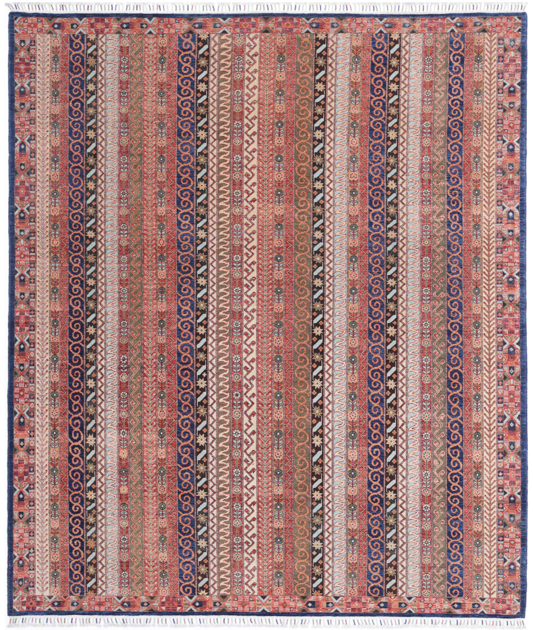 Shaal 8'1'' X 9'8'' Hand-Knotted Wool Rug 8'1'' x 9'8'' (243 X 290) / Multi / Multi