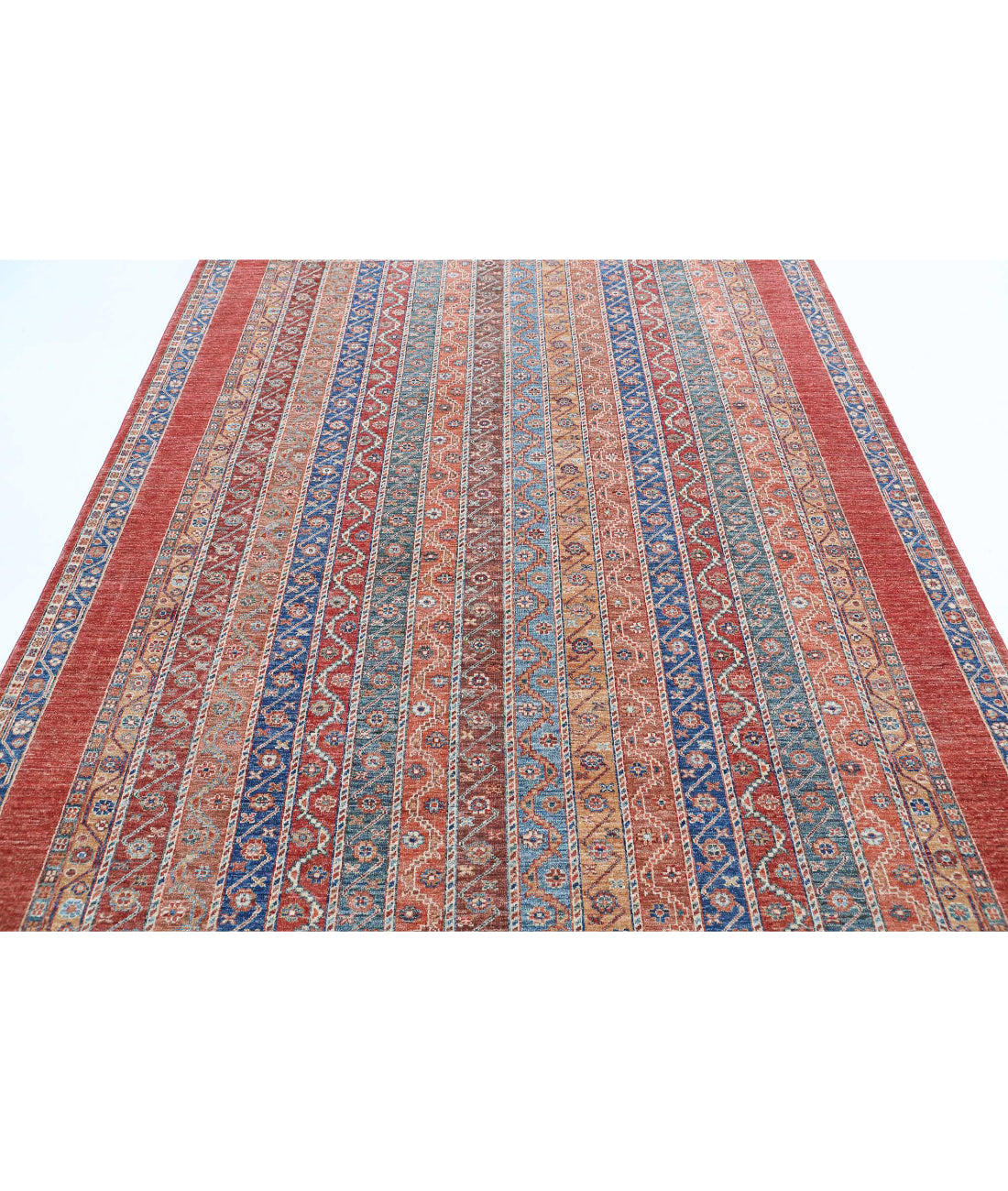 Shaal 6'7'' X 9'5'' Hand-Knotted Wool Rug 6'7'' x 9'5'' (198 X 283) / Red / Multi