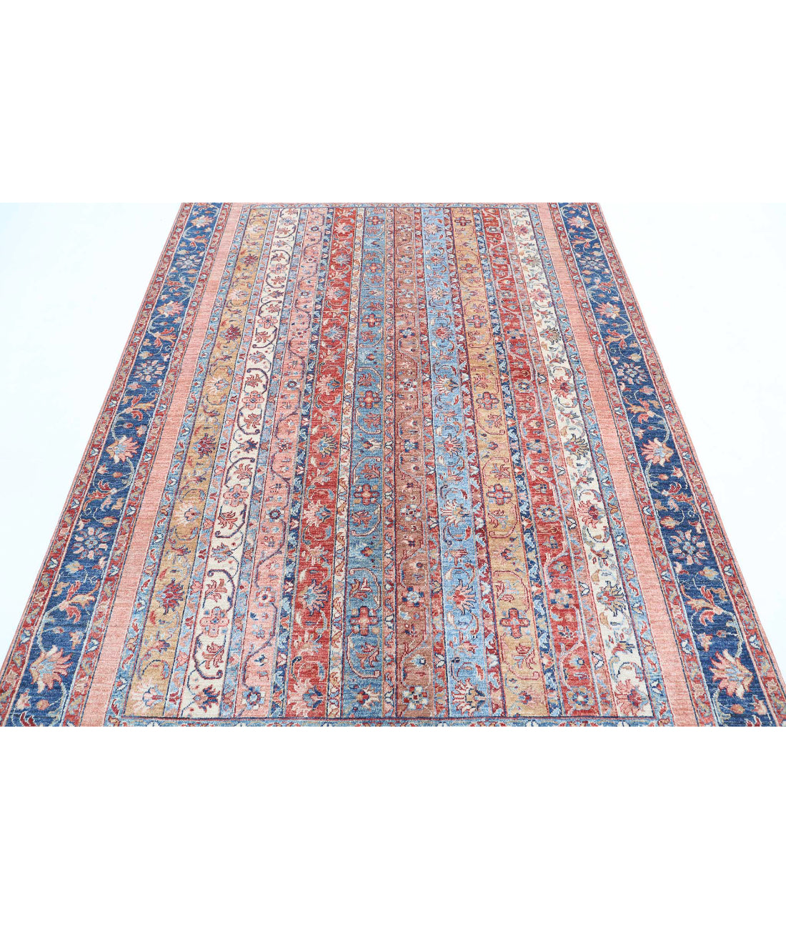 Shaal 5'6'' X 7'11'' Hand-Knotted Wool Rug 5'6'' x 7'11'' (165 X 238) / Multi / Blue