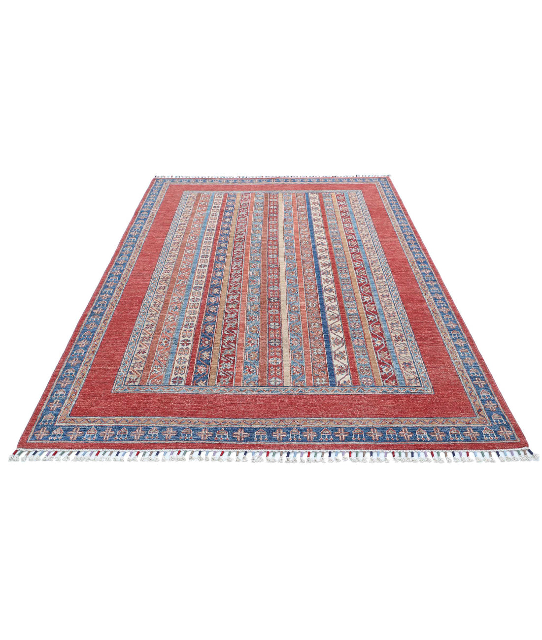 Shaal 5'7'' X 8'1'' Hand-Knotted Wool Rug 5'7'' x 8'1'' (168 X 243) / Multi / Multi