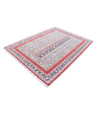 Shaal 5'8'' X 7'7'' Hand-Knotted Wool Rug 5'8'' x 7'7'' (170 X 228) / Red / Blue