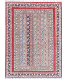 Shaal 5'8'' X 7'7'' Hand-Knotted Wool Rug 5'8'' x 7'7'' (170 X 228) / Red / Blue