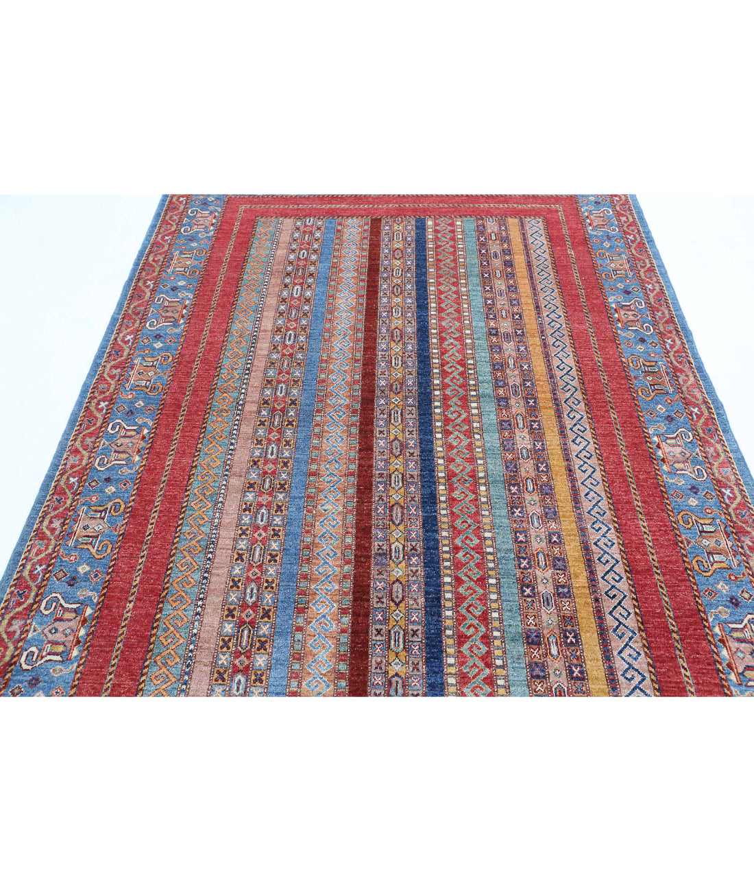 Shaal 5'8'' X 7'11'' Hand-Knotted Wool Rug 5'8'' x 7'11'' (170 X 238) / Multi / Multi