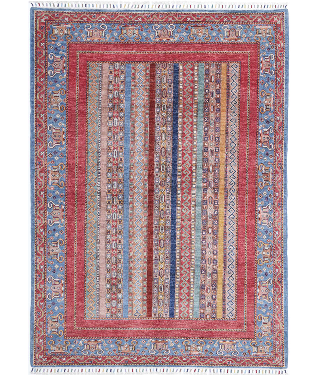 Shaal 5'8'' X 7'11'' Hand-Knotted Wool Rug 5'8'' x 7'11'' (170 X 238) / Multi / Multi